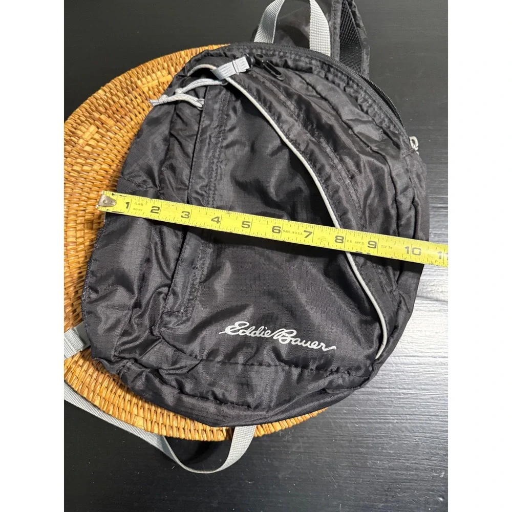 Eddie Bauer Rippac Cruiser Sling Bag Black Ripstop Packable Crossbody Backpack